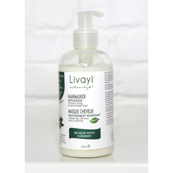 MASQUE CAPILLAIRE AU LAURIER & KARITÉ 250ml – NUTRITION INTENSE & RÉPARATION